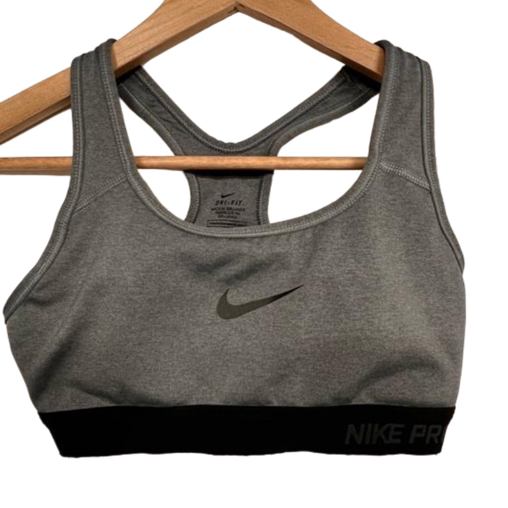 🔥(NWOT) Nike Pro Sports Bra, XS gray and black